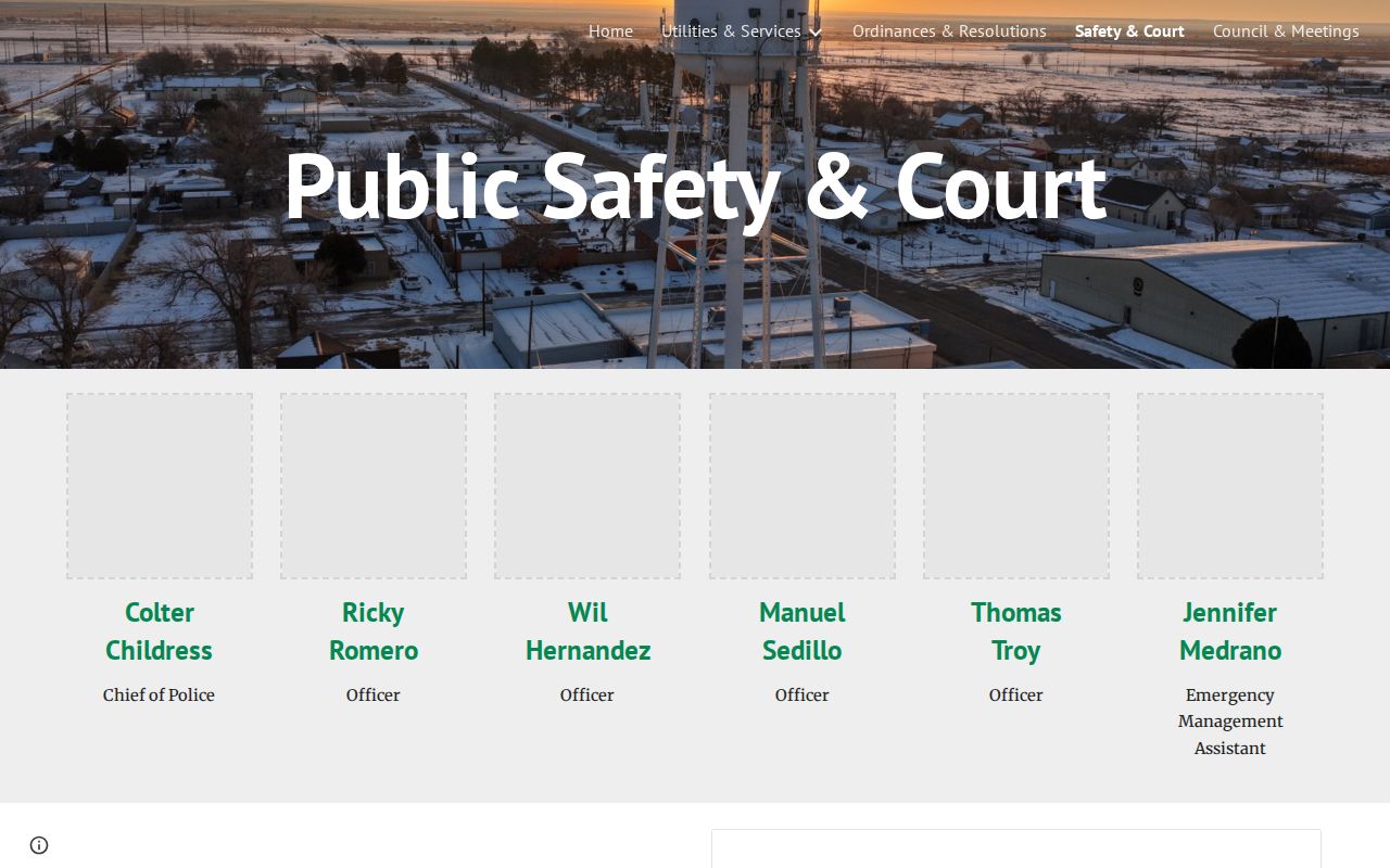 Chaves County Hagerman public-safety arrest-record source page